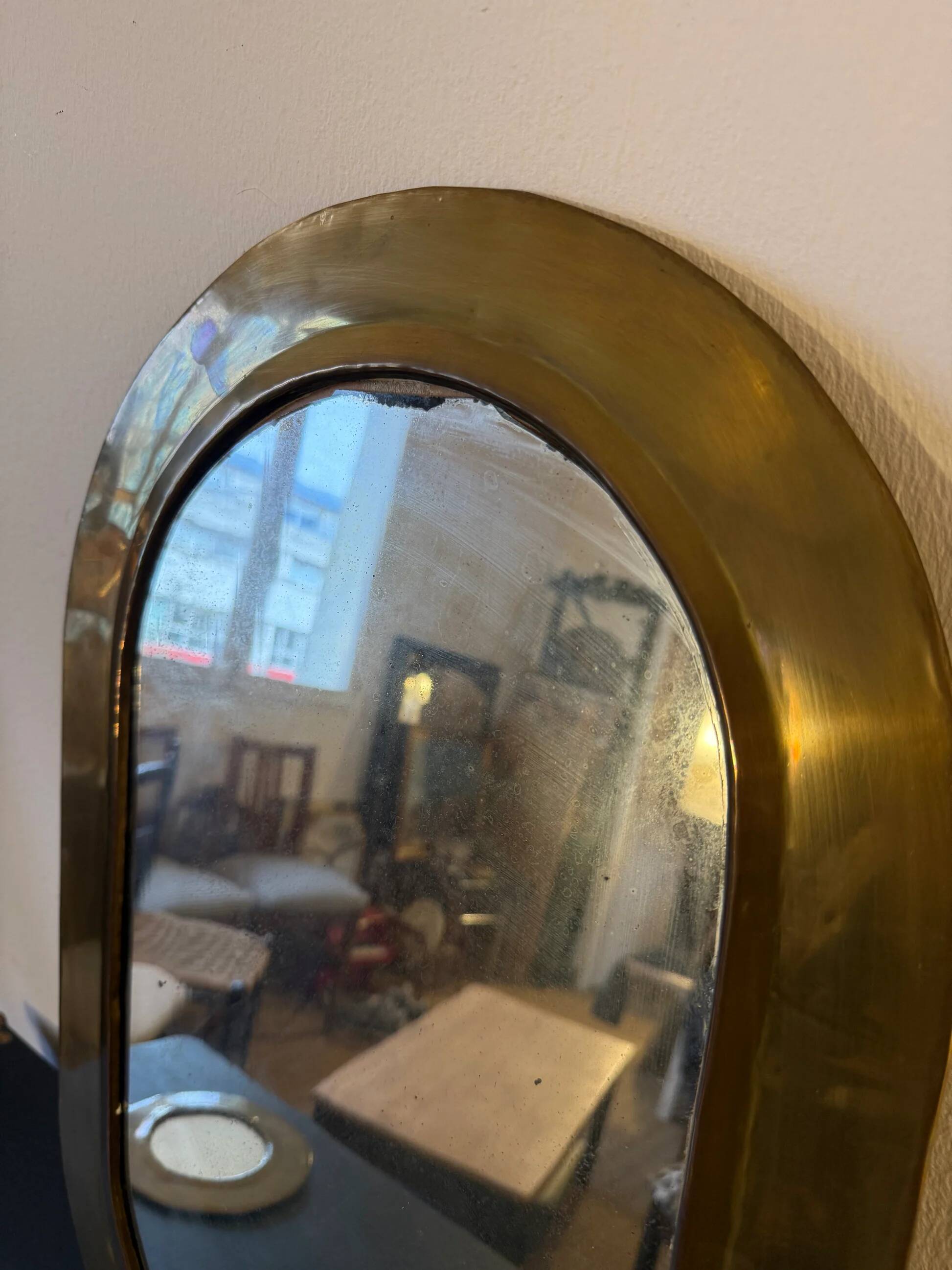 Antique gilded brass mirror (Egyptian craftsmanship)