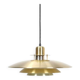 Belid pendant lamp / Danish modern design / brass / aluminum / 1980s