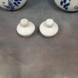 2 bottles faience 19th blue and white