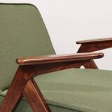 Scandinavian armchair in green velvet