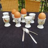 8 porcelain egg cups