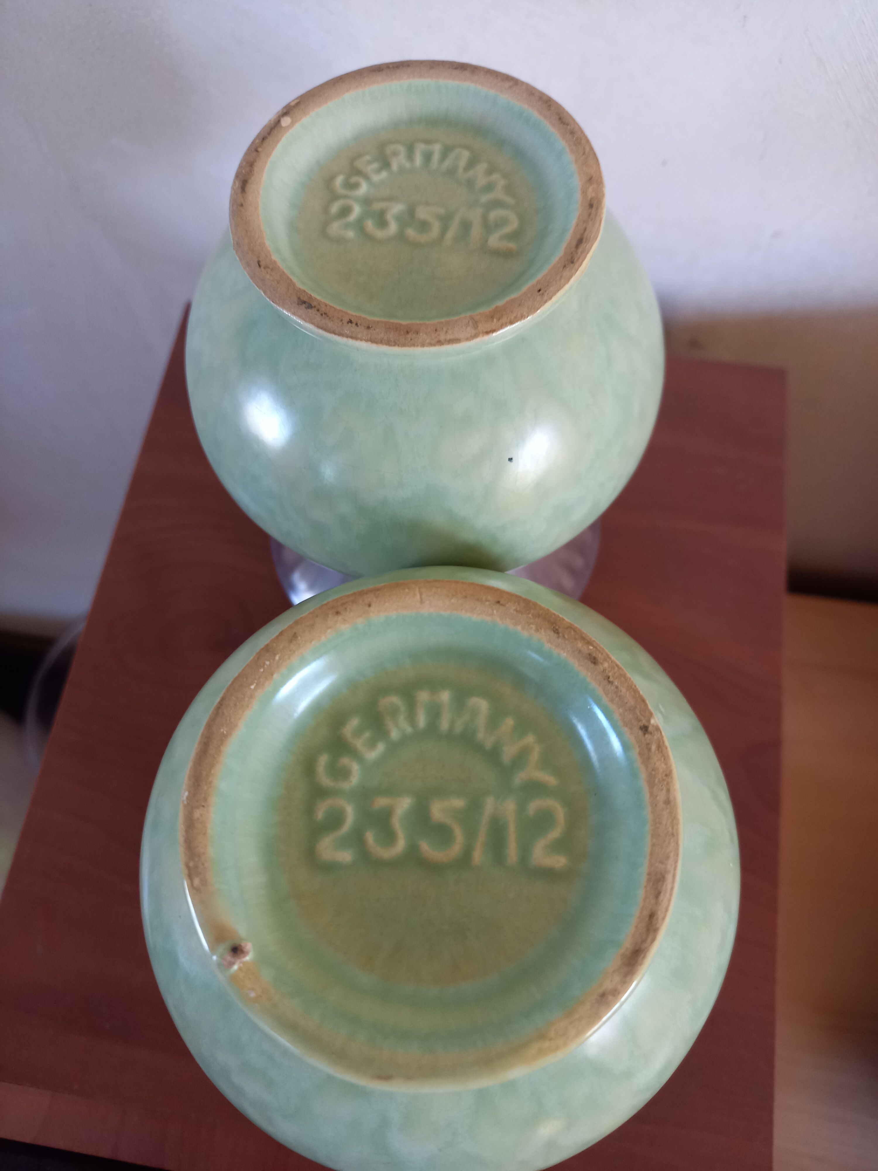 Pair of vintage German ceramic vases