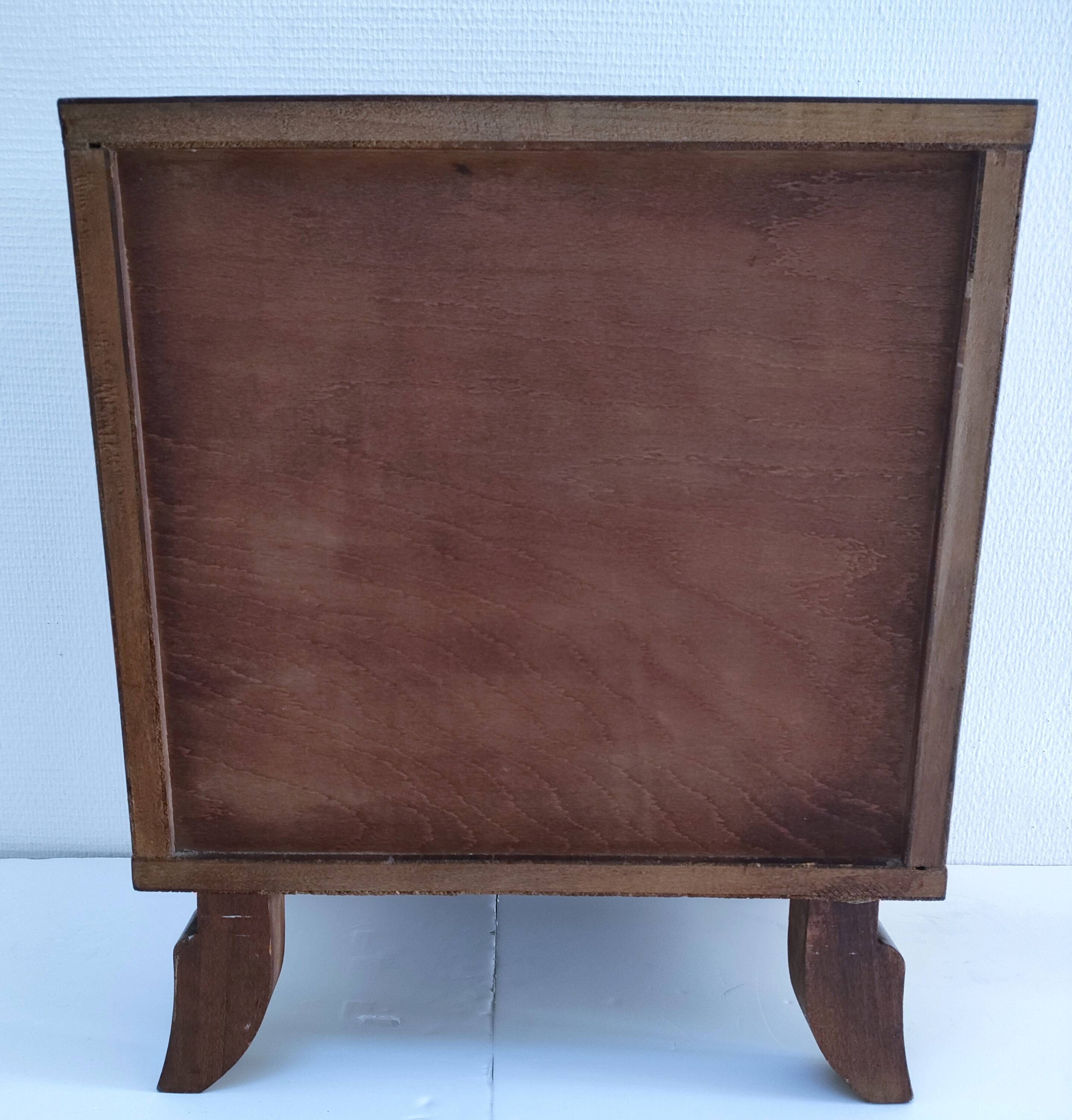 60s designer wooden bedside table