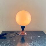 Vintage opaline copper table lamp
