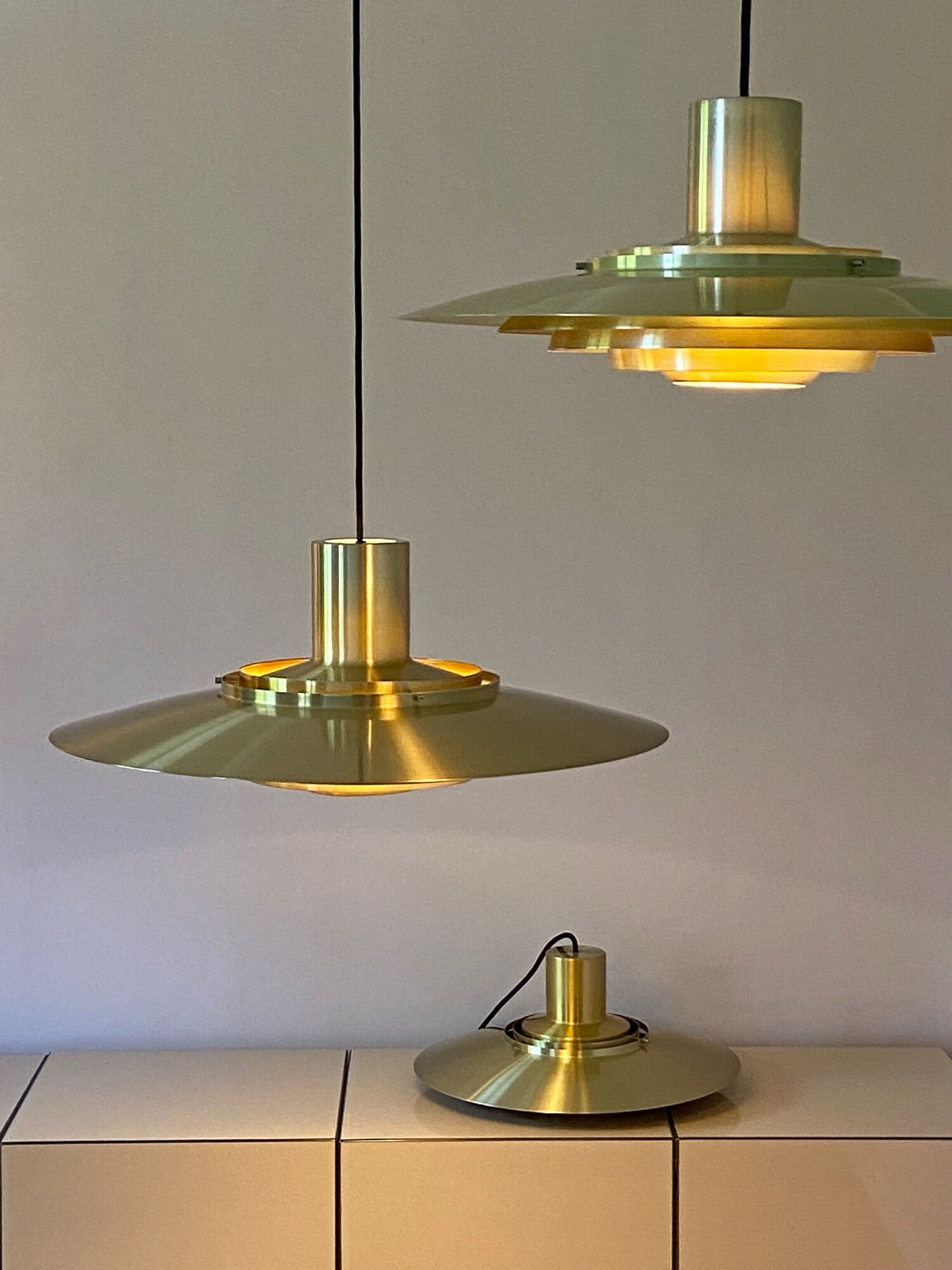Brass Preben Fabricius & Jørgen Kastholm Pendant Lamp by Nordisk Solar Denmark
