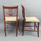 Set of six faux bamboo style chairs