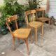 Trio de chaises bistrot Bauman vintage