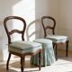 Antique Victorian era ballon back chairs and stool