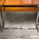 Art Deco style console in dark walnut rubber tree and chrome foot