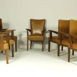 Armchairs by H. Wouda for H. Pander & Zn., 1920s, Set of 7