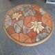 Vintage coffee table - Signed Barrois in glazed ceramic and wood - Déc
