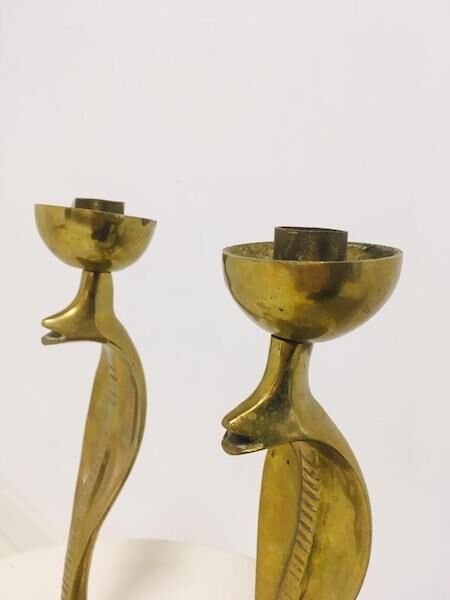 Pair of Snake candle holders