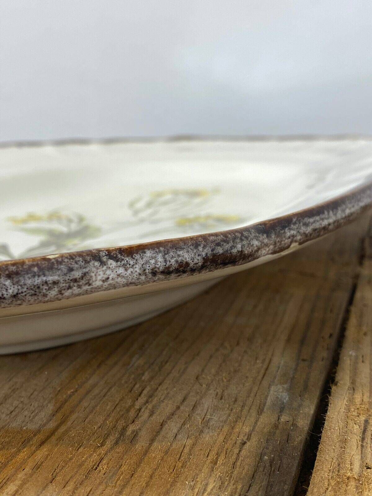 Earthenware dish with botanical decoration "Diplotaxis muralis", Haute Provence