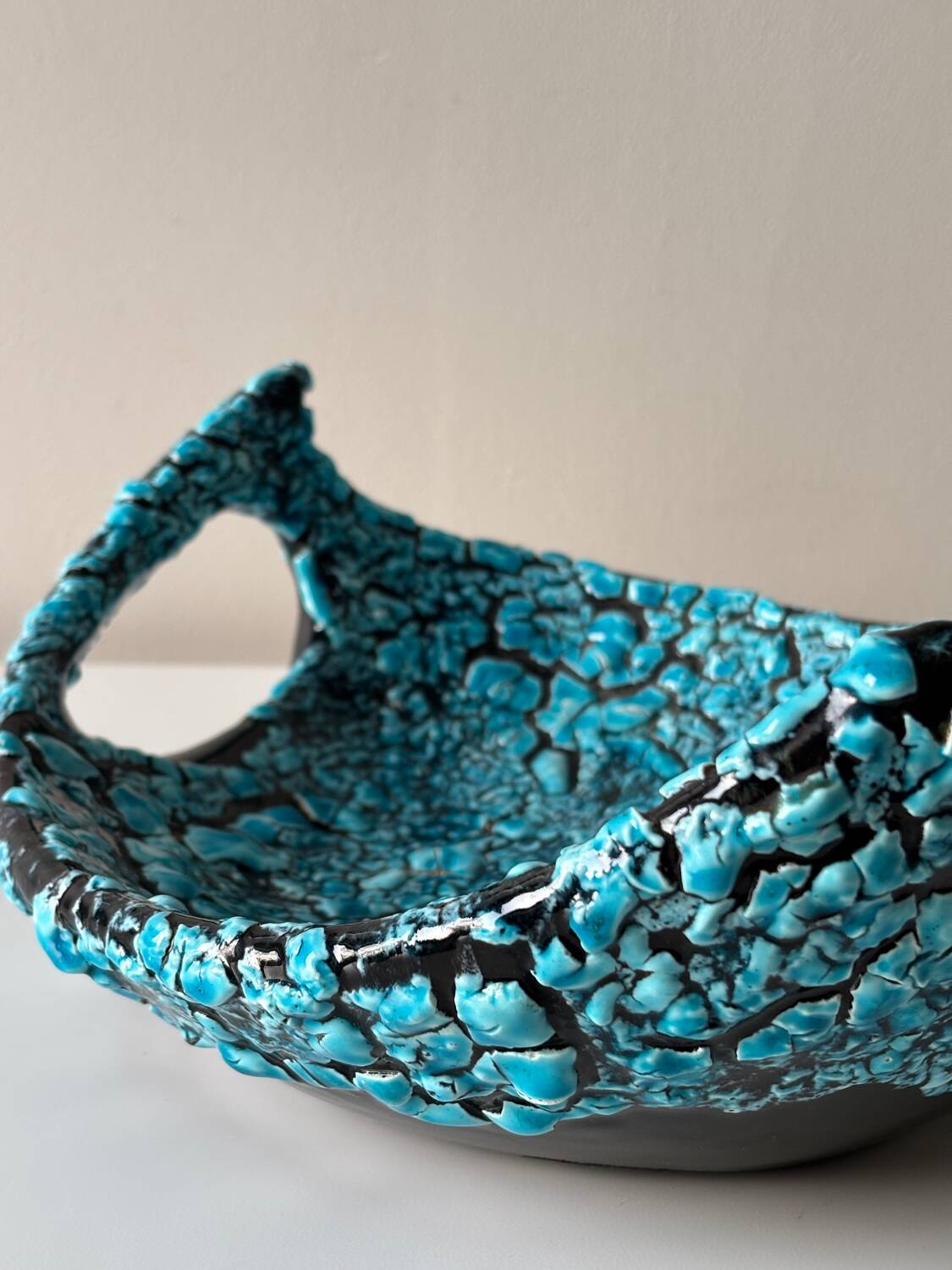 Turquoise ceramic cup Emaux des glaciers