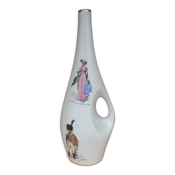 Vase motif de parisienne et de cheval