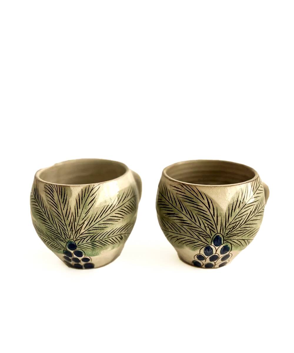 Set of 2 ceramic tea cups from Luxor - Egypt