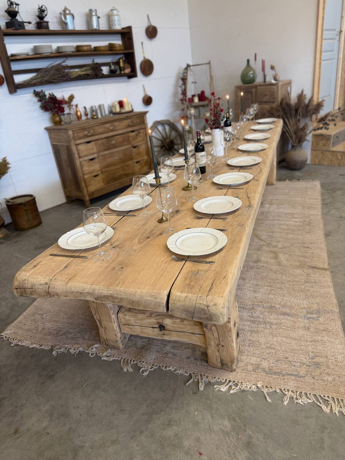 Very large renovated farmhouse table