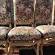 Lot de 6 chaises style Louis XIV en os de mouton