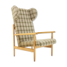 1960s Rare Beech Wing Armchair by ULUV, Czechoslovakia