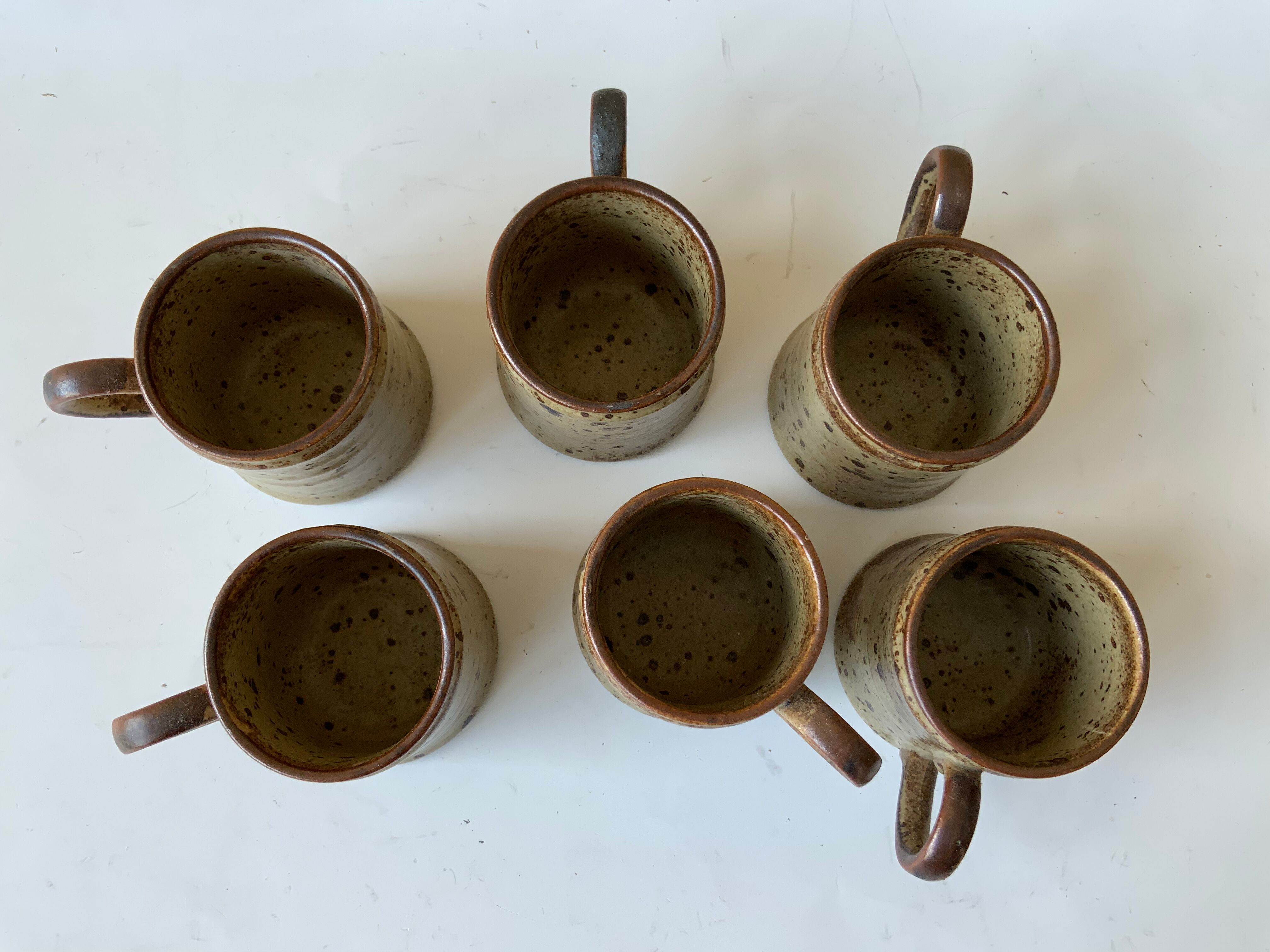 6 vintage coffee cups