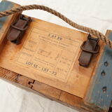 Military crate wood rope