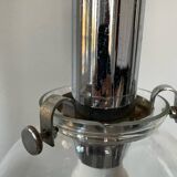 Vintage design pendant lamp globe in transparent glass