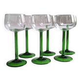 Set of 6 vintage Alsace wine glasses