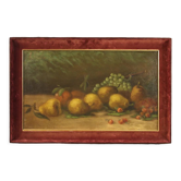 Peinture signée italienne Nature morte aux fruits du XXème siècle