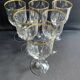 6 Verres à eau Daum putoisés or