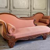 Pair of meridian in mahogany sculpted and plated mid-19th century