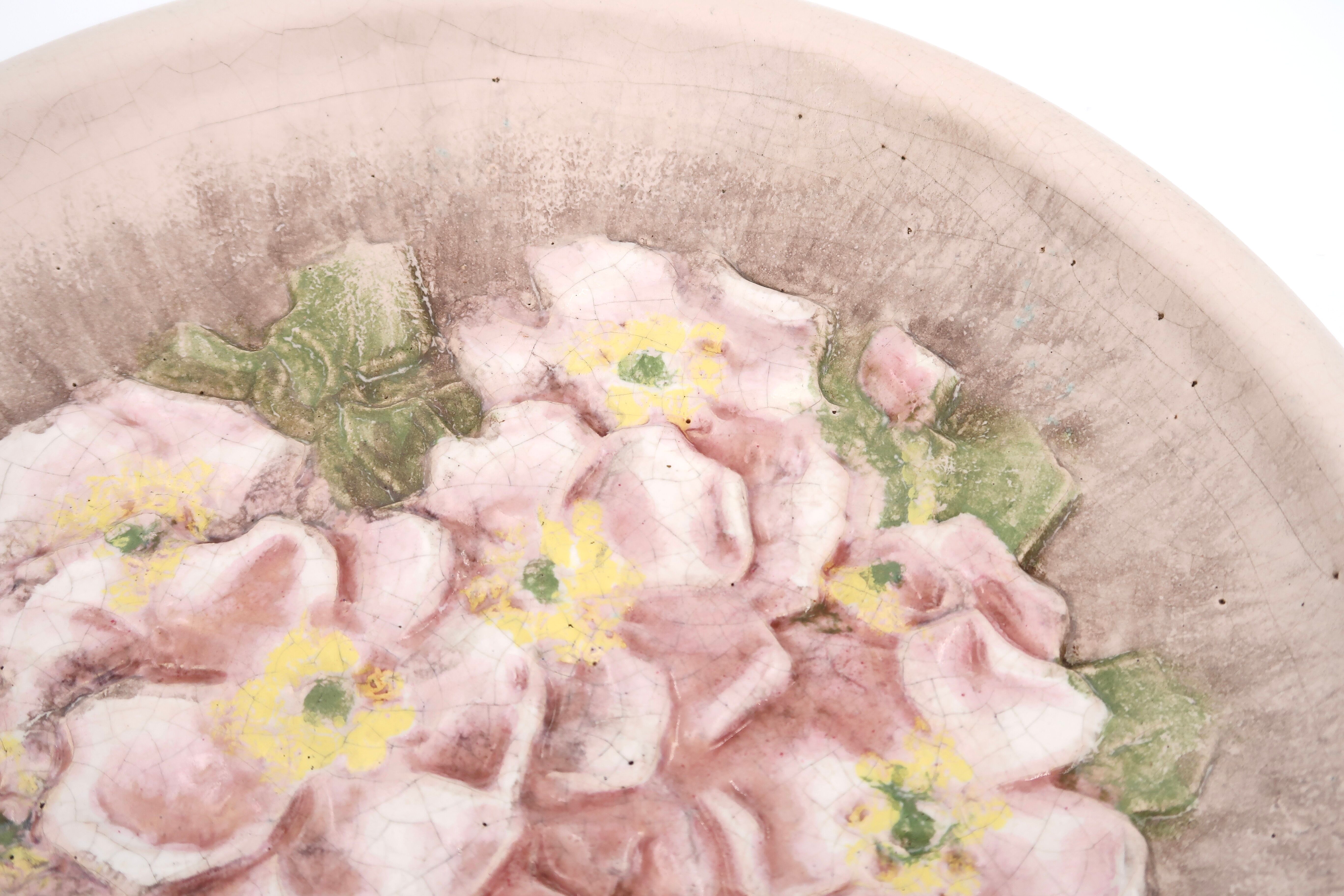 Ceramic wall dish by Louis Giraud