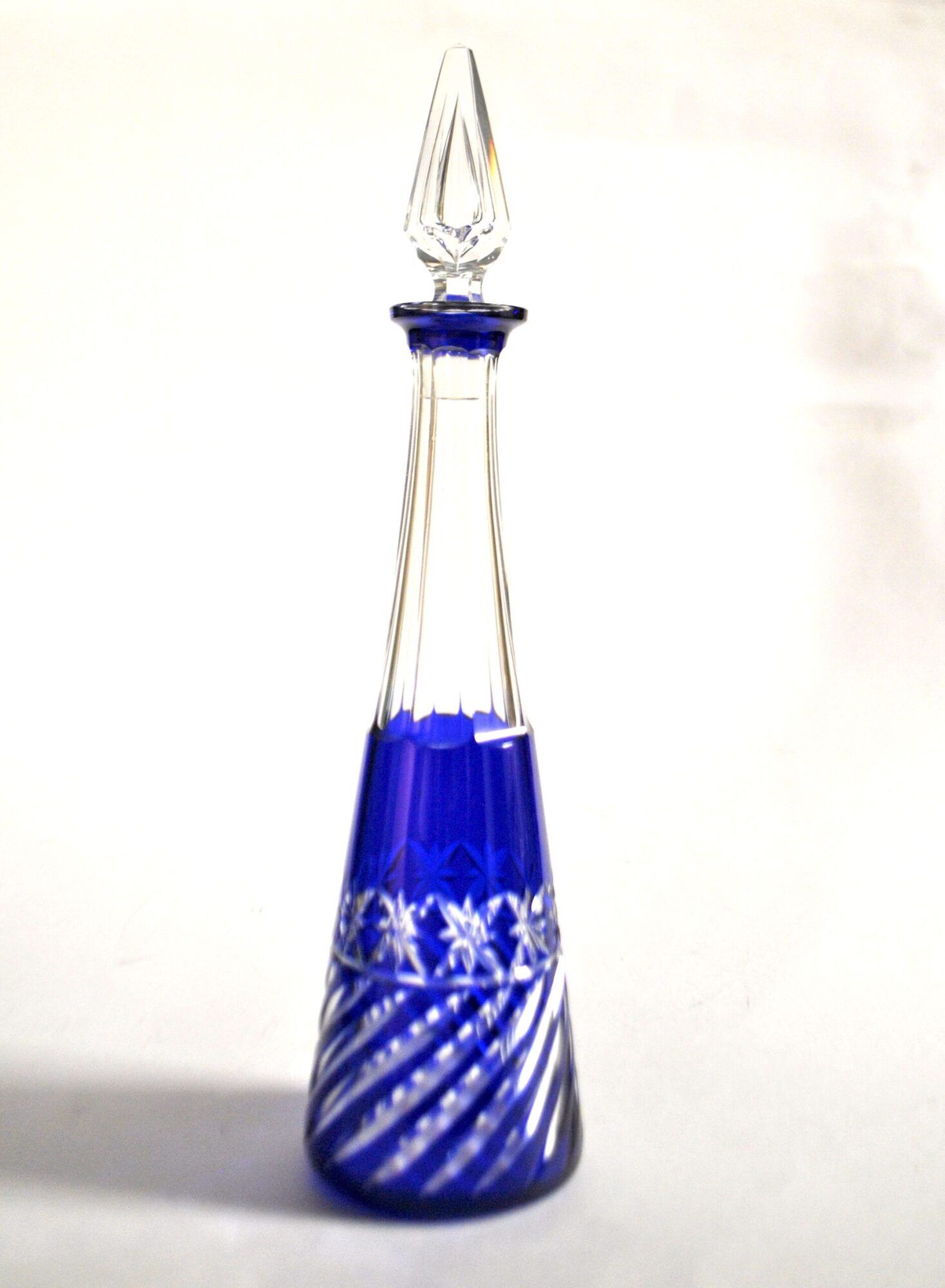 SAINT-LOUIS Metra Carafe in double-layered cobalt blue crystal – liqueur H31.5cm