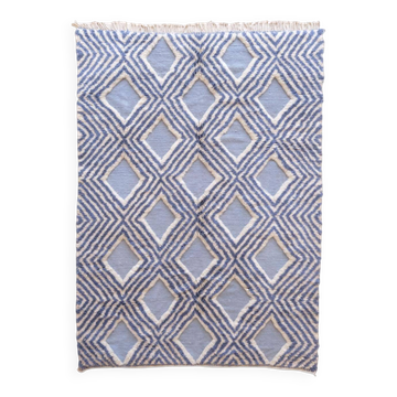 Tapis Bleu Beni Mrirt - 306 x 210 cm