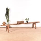 Vintage wooden bench brown