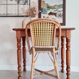 Solid wood desk table with turned legs