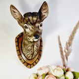Ceramic deer head trophy