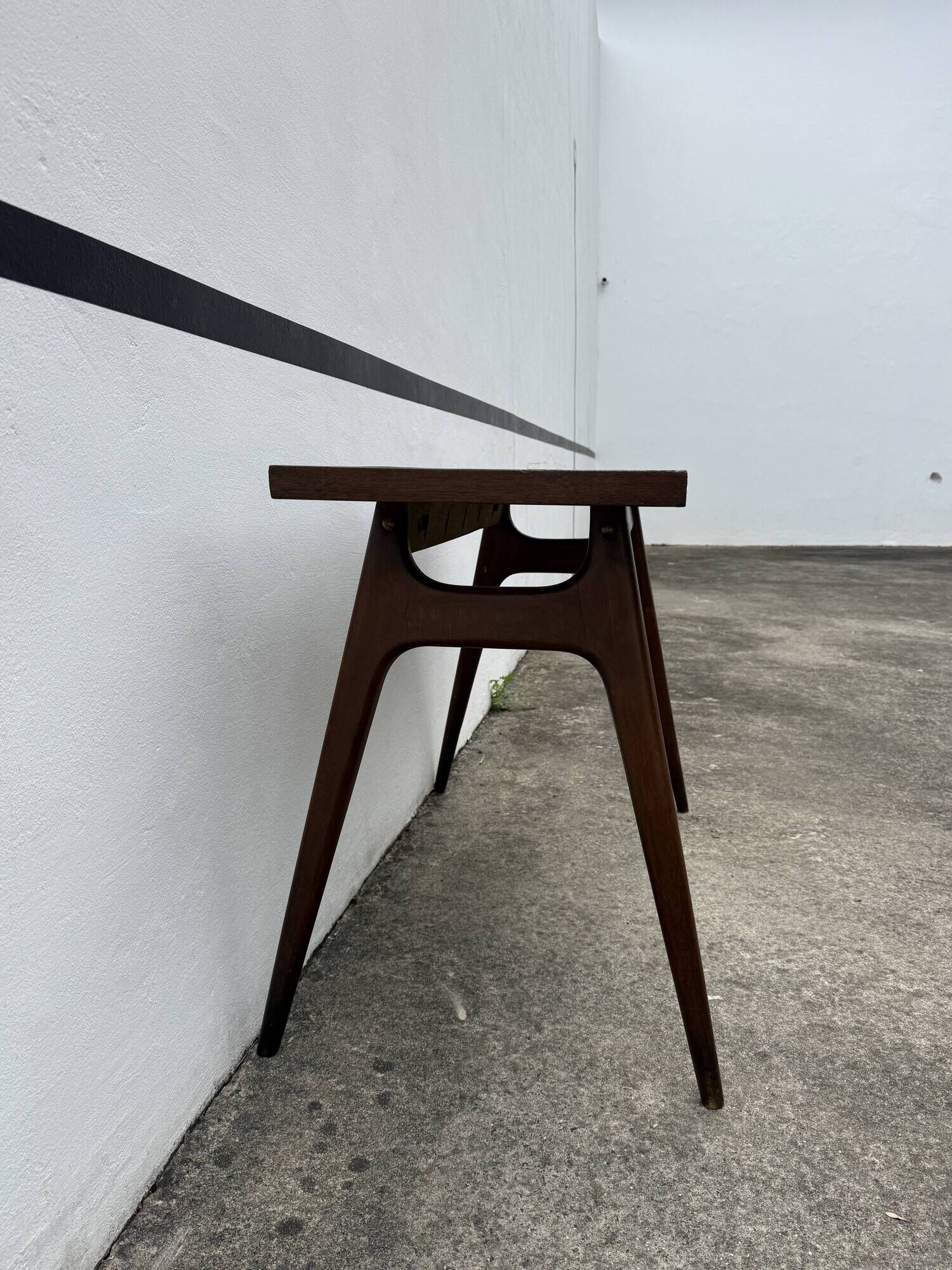French console table with tiles, by Robert Picault.