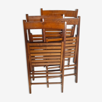 Scandinavian teak folding chairs