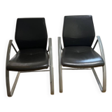 Set of two visitor office chairs