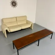 Large coffee table / modernist side table in wood and metal an60