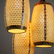 Ceramic pendant light 1980s, set of 3
