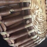 Wicker and fibre basket
