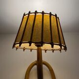 Wall lamp 50's rattan and bamboo