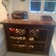 Vintage corner bar with fridge, corner unit/sink