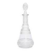 Carafe à liqueur en verre taillé avec bouchon décoré