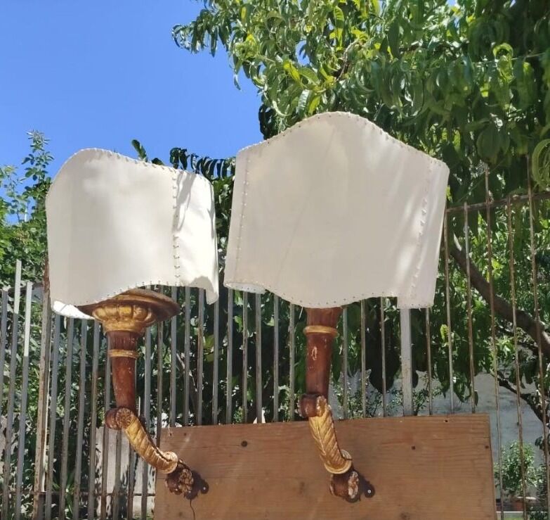 Pair of Italian Empire style wall sconces from the 19th century.