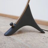 Dutch Curved Mid-Century Floor Lamp with Mercury Shade