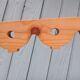 Antique carved wooden wall shelf