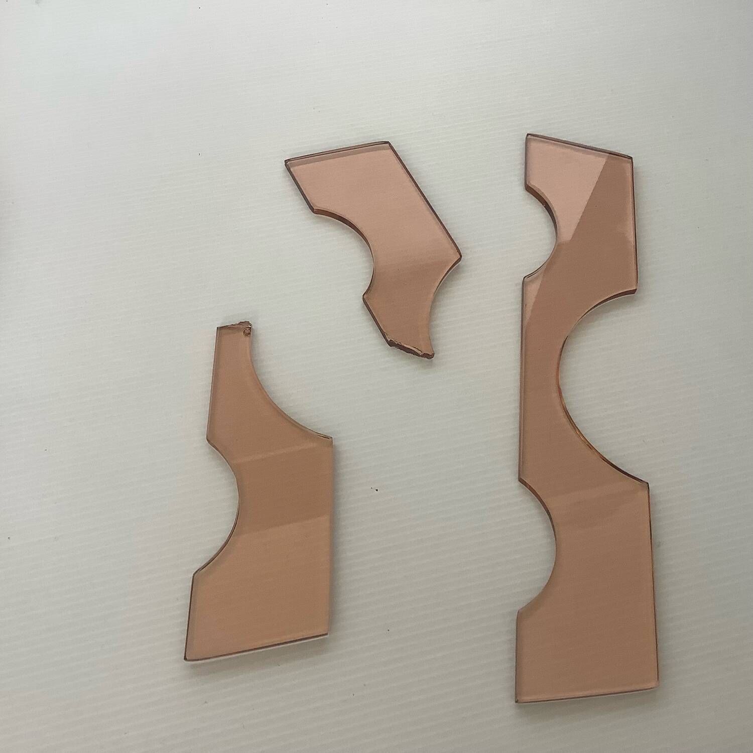 Lamp veca fontana arte smoked glass pink orange vintage 60.s rare