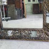 ANCIENT MIRROR WITH PARCLOSES FROM THE NAPOLEON III ERA